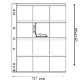 Numis - karty na monety w holderach 50x50 mm - Leuchtturm - 5 sztuk x 12 monet 
