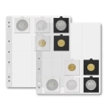 Numis - karty na monety w holderach 50x50 mm - Leuchtturm - 5 sztuk x 12 monet 