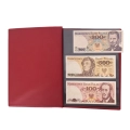 Klaser na 60 banknotów Large - bordo z przekładkami