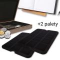 Etui MAZZOLA na 12 monet w kapslach QUADRUM kolor czarny + 2 palety