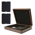 Etui MAZZOLA na 12 monet w kapslach QUADRUM kolor czarny + 2 palety