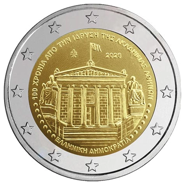 2 euro 2026 Grecja 100 lat Akademii Ateńskiej