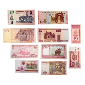 Zestaw banknotów z różnych krajów - 10 szt. [70]