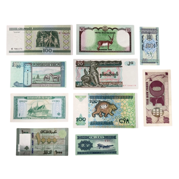Zestaw banknotów z różnych krajów - 10 szt. [66]