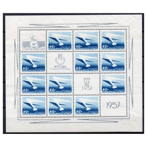 1957 Fi. 859 Wystawa skrzydełka ** arkusz uszkodzony