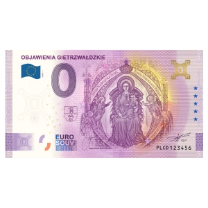 2026 banknot 0 euro - Objawienia Gietrzwałdzkie Gold
