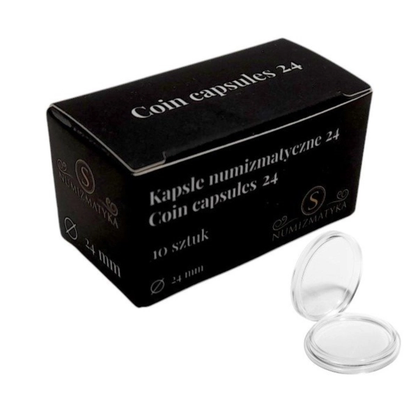 Kapsle na monety 24 mm - 10 sztuk