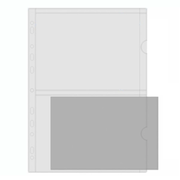 Strona do klasera A4 modułowa na 2 banknoty TYP 2 - 1 sztuka