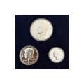 Zestaw 3 Srebrnych Monet PROOF 1776–1976 USA – 200-lecie Niepodległości 