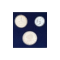 Zestaw 3 Srebrnych Monet PROOF 1776–1976 USA – 200-lecie Niepodległości 
