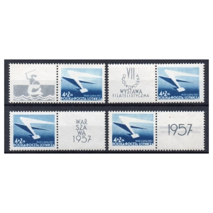 1957 Fi. 859 ** Wystawa w Warszawie 4 przywieszki
