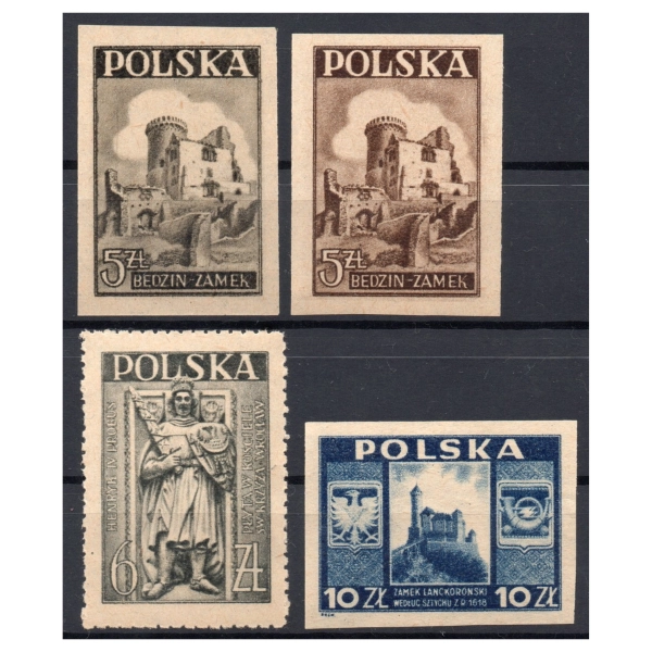 1946 Fi. 408 ab - 410 ** Zabytki architektury - seria znaczków