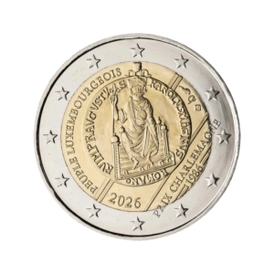 Moneta 2 euro – Luksemburg 2026 40. rocznica przyznania Nagrody Karola Wielkiego Narodowi Luksemburskiemu