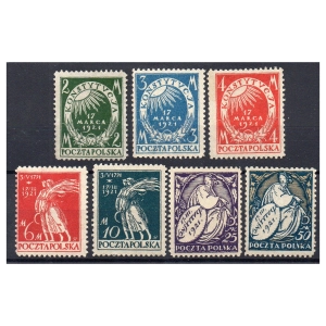 1921 Fi. 128 - 134 ** Uchwalenie Konstytucji - znaczki pocztowe