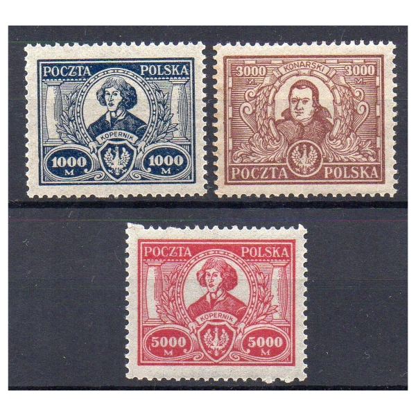 1923 Fi. 164 - 166 ** KEN / M. Kopernik - znaczki pocztowe