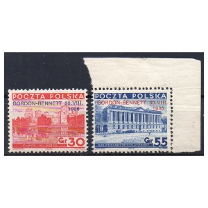 1936 Fi. 292 - 293 ** Zawody Gordon-Bennetta - znaczki pocztowe