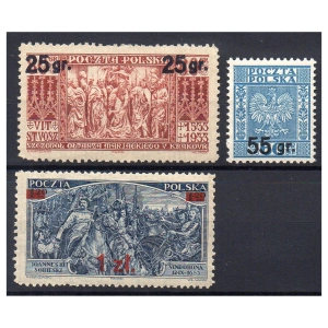 1934 Fi. 270 II - 272 II ** Wydanie przedrukowe - seria znaczków