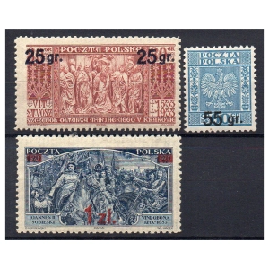 1934 Fi. 270 II - 272 I ** Wydanie przedrukowe - seria znaczków
