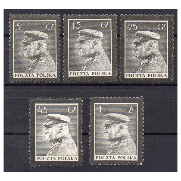 1935 Fi. 273 - 277 ** Wydanie żałobne - znaczki pocztowe