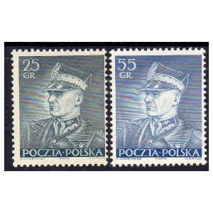 1937 Fi. 298I - 299 ** Edward Śmigły-Rydz - znaczki pocztowe - linie poziome