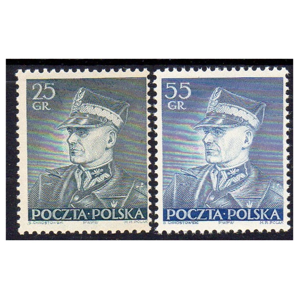 1937 Fi. 298I - 299 ** Edward Śmigły-Rydz - znaczki pocztowe - linie poziome