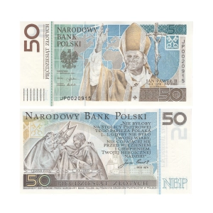 2006 50 zł banknot kolekcjonerski Jan Paweł II UNC