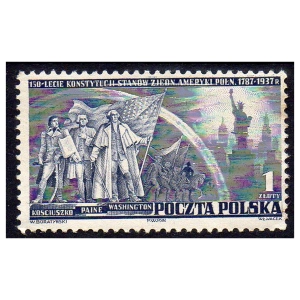 1938 Fi. 305 ** Konstytucja Stanów Zjednoczonych - znaczek pocztowy