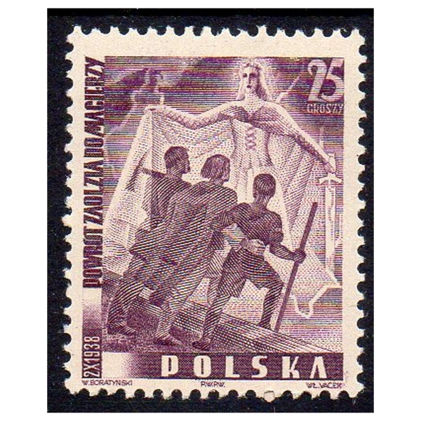 1938 Fi. 309 ** Przyłączenie Zaolzia - znaczek pocztowy