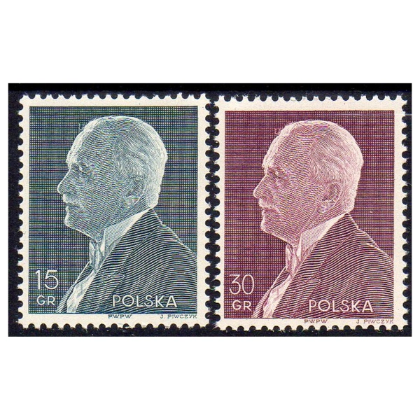 1938 Fi. 303-304 ** Ignacy Mościcki - znaczek pocztowy