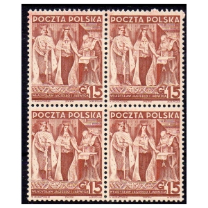 1938 Fi. 334 ** Bez mieczy znaczek w czwórce