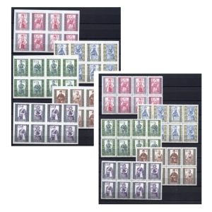 1960 Fi. 1012-1021 AB ** Polskie stroje ludowe II znaczki w czwórkach