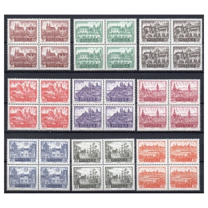 1960 Fi. 1044 - 1061 ** Historyczne miasta czwórki znaczki pocztowe