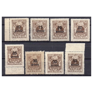 1934 Fi. D81 - D88 ** Znaczki dopłaty nowej wartości