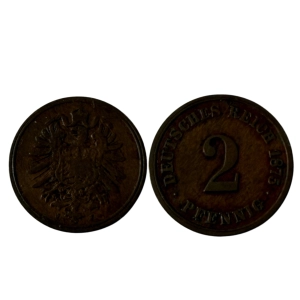 Niemcy 2 fenig 1875 J