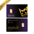 Złota sztabka 0,25 g Au próba 999.9 Tavex - LBMA - w certipaku na prezent