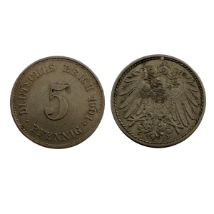Niemcy 5 fenig 1901 J