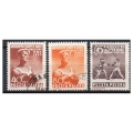 1953 Fi. 664 - 666 kasowane Mistrzostwa Europu w boksie - seria znaczków