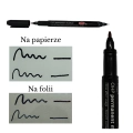 Foliopis perm dwustronny czarny do opisu kolekcji pudeł segregatorów