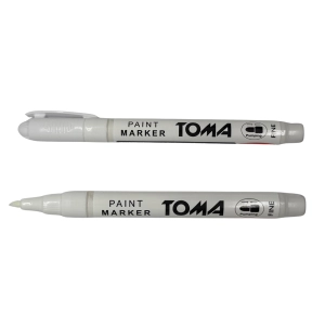 Marker olejowy biały do opisu kolekcji pudeł segregatorów