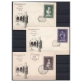 1956 FDC Fi. 837 - 839 Kampania Muzealna - 3 koperty