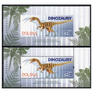 Nowodruki 2025 Fi. 5479 AB ND ** Dinozaury nowodruki Poczty Polskiej