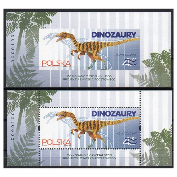 Nowodruki 2025 Fi. 5479 AB ND ** Dinozaury nowodruki Poczty Polskiej