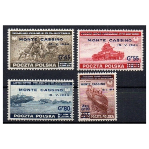 1944 Fi. P338 - T338 ** Emigracja Monte Cassino - seria znaczków