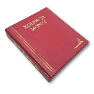  Album na 221 monet z kartami różne średnice - czerwony - do małych i dużych monet