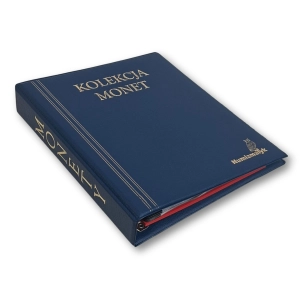  Album na 221 monet z kartami różne średnice - niebieski - do małych i dużych monet
