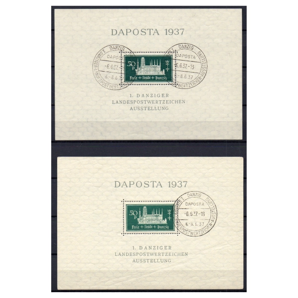 WMG 1937 Fi. blok 1ab kasowane DAPOSTA 1937