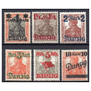 WMG 1920 Fi. 26-31 I ** Wydanie prowizoryczne - seria znaczków