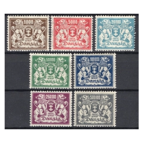 WMG 1923 Fi. 145-151 ** Herb Gdańska seria zanczków