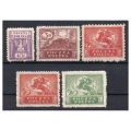 1920 Fi. 97 - 101 ** Wydanie po unifikacji - znaczki pocztowe
