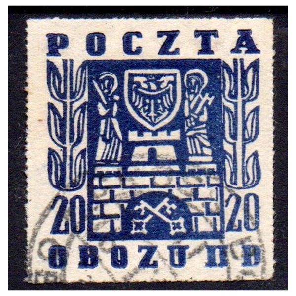 Gross Born IID 1944 Fi. 19 kasowany Herby miast znaczek obozowy gwarancja 